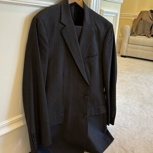Classic grey pinstripe Brooks Brothers suit. Loro Pianna wool.